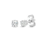 Pre-Owned Kay 1/10ct tw Diamond Solitaire Stud Earrings in 14k White Gold