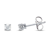 Pre-Owned Kay 1/2ct tw Round-cut Diamond Earrings in 14k White Gold