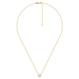 Lab Created 0.16ct Diamond Pendant Necklace in 18k Gold Vermeil