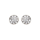 Lab Created 0.16ct Diamond Stud Earrings in 18k Gold Vermeil