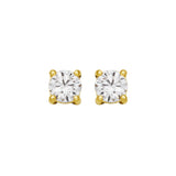 Lab Created 0.25ct tw Diamond Stud Earrings in 18k Gold Vermeil