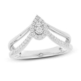 Pre-Owned Kay 1/5ct tw Round-cut Diamond Ring in 10k White Gold