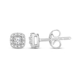 Pre-Owned Kay 1/4ct tw Cushion-shaped Diamond Stud Earrings in 10k White Gold