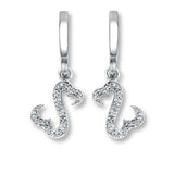 Pre-Owned Kay 1/6ct tw Diamond Heart Earrings in Sterling Silver