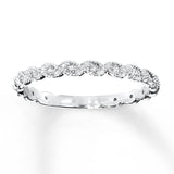 Pre-Owned Kay 1/10ct tw Round-cut Diamond Ring in 14k White Gold