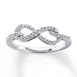 Pre-Owned Kay 1/5ct tw Diamond Infinity Ring in 10K White Gold