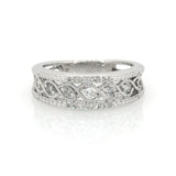 Pre-Owned Kay 1/5ct Diamond Infinity Ring in 10k White Gold