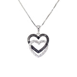 Pre-Owned Kay 1/10ct tw Diamond Interlocked Heart Pendant in Sterling Silver