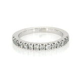 Pre-Owned Jared 3/8ct Circle Diamond Pave Ring in 14 Karat White Gold