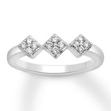 Pre-Owned Jared 10k White Gold 1/6t Round Diamond Ring