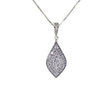 Pre-Owned Kay 1/8ct Diamond Drop Pendant in Sterling Silver