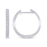 Pre-Owned Kay 1/4ct Diamond Huggie Earrings in 10k White Gold