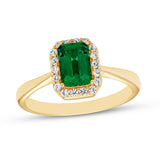 Pre-Owned Kay 10k Gold Lab-Created Emerald Ring