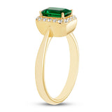 Pre-Owned Kay 10k Gold Lab-Created Emerald Ring