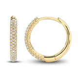 Pre-Owned Jared 1/5ct Diamond Hoop Earrings in 14k Solid Gold