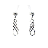 Pre-Owned Kay 1/10ct Diamond Drop Earrings in 10k White Gold