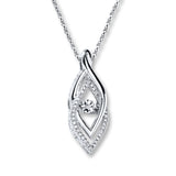 Pre-Owned Kay Unstoppable Love Diamond Accents Pendant Necklace in Sterling Silver