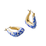 Dakota Statement Earrings in Blue