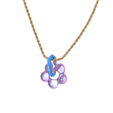 Aya Pendant Necklace in Purple & Blue