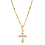 Bali Cross Pendant Necklace in Gold