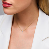 Lab Created 0.16ct Diamond Pendant Necklace in 18k Gold Vermeil