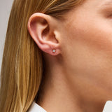 Lab Created 0.25ct tw Diamond Stud Earrings in 18k Gold Vermeil