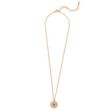 Cassiopeia Sun Necklace in CZ & Blue Opal