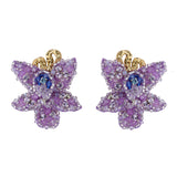Manny Earrings in Purple
