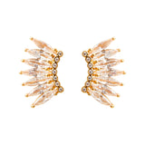 Petite Crystal Madeline Studs in Gold & Clear