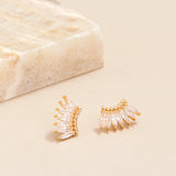 Petite Crystal Madeline Studs in Gold & Clear