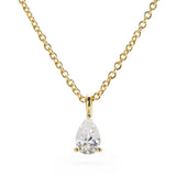 Elise Delicate Solitaire Pendant Necklace