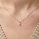 Elise Delicate Solitaire Pendant Necklace