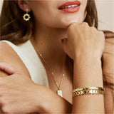 Midnight Hour Gold Bangle