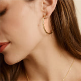 Aspen Gold Textured Hoops