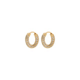 Pave Amalfi Huggies in Gold
