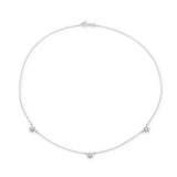 Pre-Owned Jared 1/4ct tw Diamond Three Star Necklace in 14k White Gold