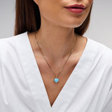 Rocksbox Exclusive Heavenly Heart Necklace in Larimar