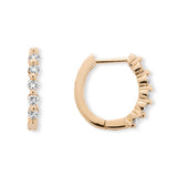 Pre-Owned Kay 1/8ct tw Diamond Hoops in 14k Yellow Gold