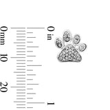 Pre-Owned Kay 1/6ct tw Diamond Paw Stud Earrings in Sterling Silver