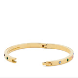 Set In Stone Expansion Hinged Bangle in Multi CZ