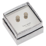 Beaming Bright Pave Studs in Clear & Gold