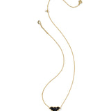 Bat Short Pendant Necklace in Golden Obsidian