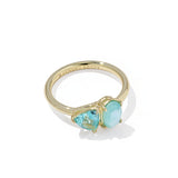 Tatum Band Ring in Blue Mix