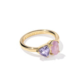Tatum Band Ring in Purple Mix