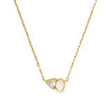 Tatum Short Pendant Necklace in Gold Neutral Mix