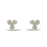 Pave Trillium Stud Earrings