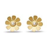 Daisy Stud Earrings in Gold