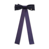 Jane Bow Barrette in Navy