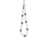 La Mer Beaded Phone Chain Charm in Tile Blue