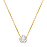 Lab Created 0.16ct tw Diamond Pendant Necklace in 18k Gold Vermeil